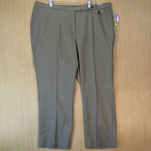 Investments II Houndstooth Dress Pants Womens 24W Preppy Dark Academia Stretch